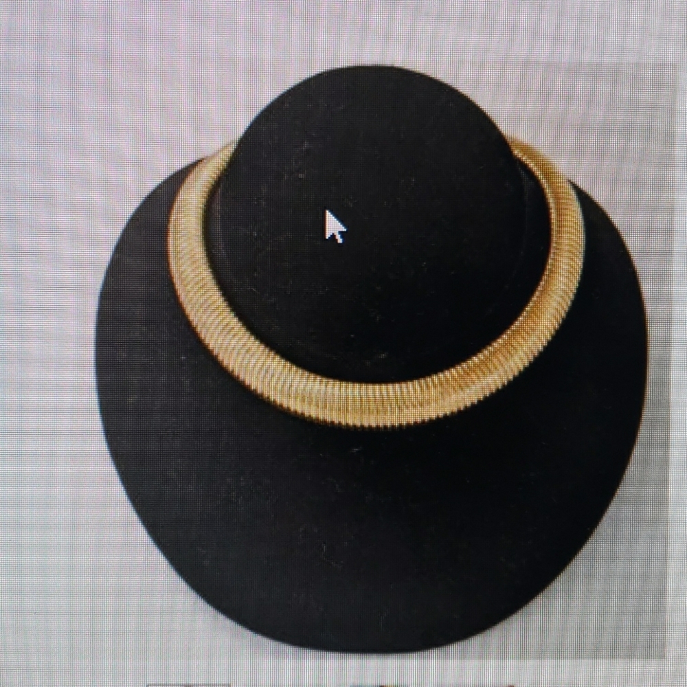 MONET Gold Tone Collar Necklace - Picture 7 of 7